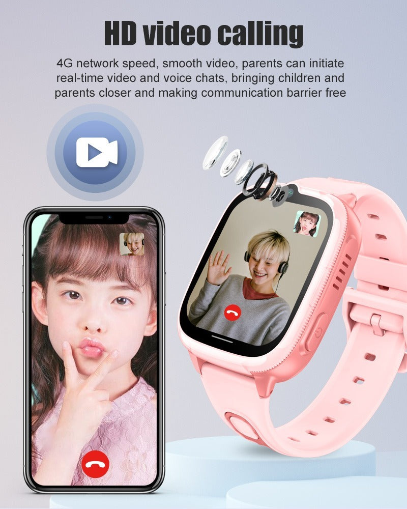 4G Kids Smartwatch with GPS tracking, video calling, SOS button, and waterproof design for children