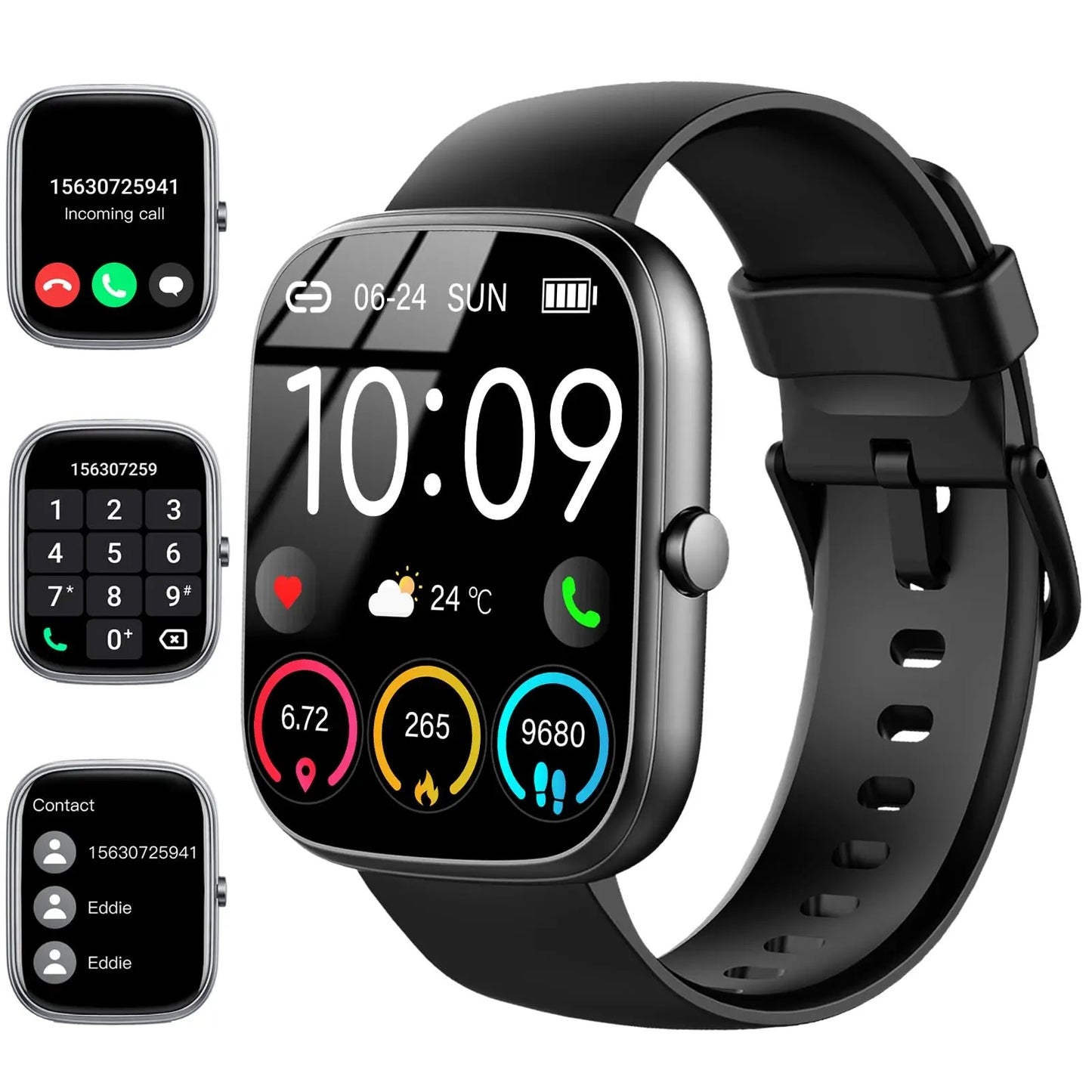 Smart Watch IP68 Fitness Tracker with Bluetooth calling, heart rate monitor, and 1.91-inch HD display