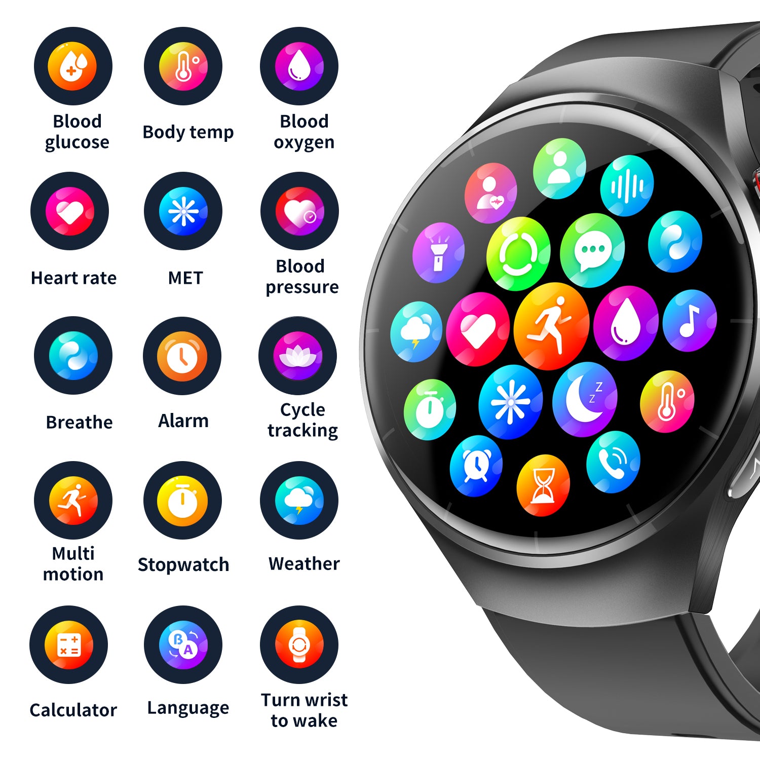 Fashion Smart Watch with Bluetooth calling, IPS display, heart rate monitoring, and IP67 waterproof design