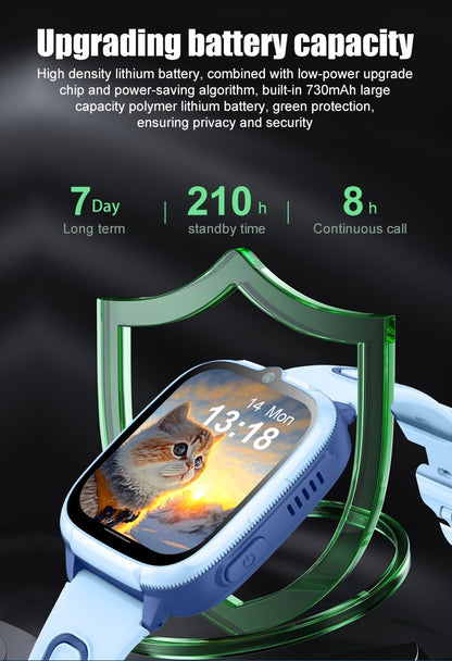 4G Kids Smartwatch with GPS tracking, video calling, SOS button, and waterproof design for children