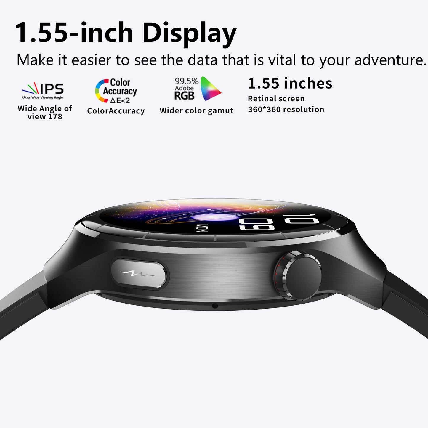 Fashion Smart Watch with Bluetooth calling, IPS display, heart rate monitoring, and IP67 waterproof design