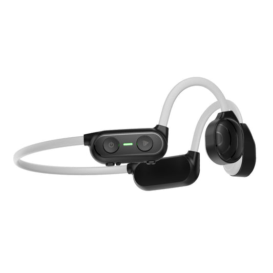 Bone Conduction Waterproof Headphones with Bluetooth connectivity, open-ear design, and water-resistant construction