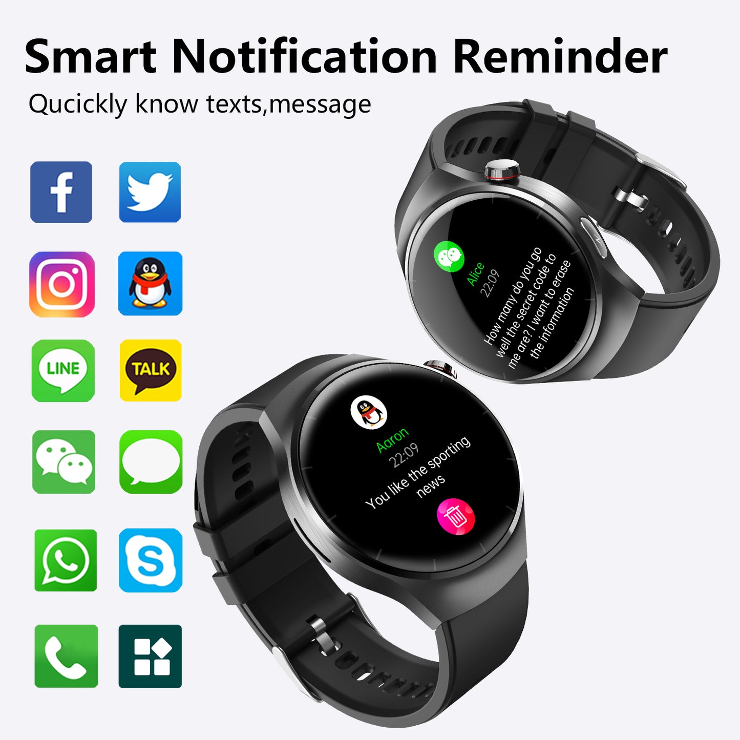 Fashion Smart Watch with Bluetooth calling, IPS display, heart rate monitoring, and IP67 waterproof design