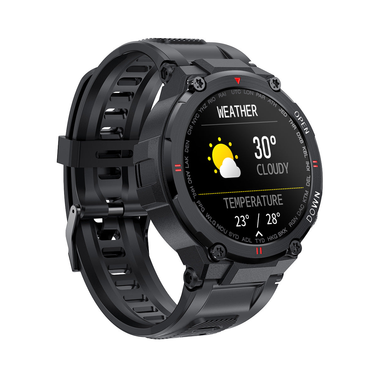 Sports Health Monitoring Watch with heart rate, blood oxygen, blood pressure, sleep tracking, and fitness tracking features