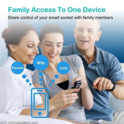 WiFi Smart Plug Outlet with app remote control, voice control, scheduling, and timer functions