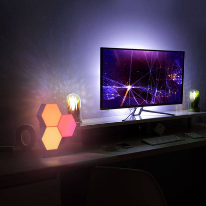 LED Smart Light with WiFi app control, adjustable brightness, and color-changing LED illumination