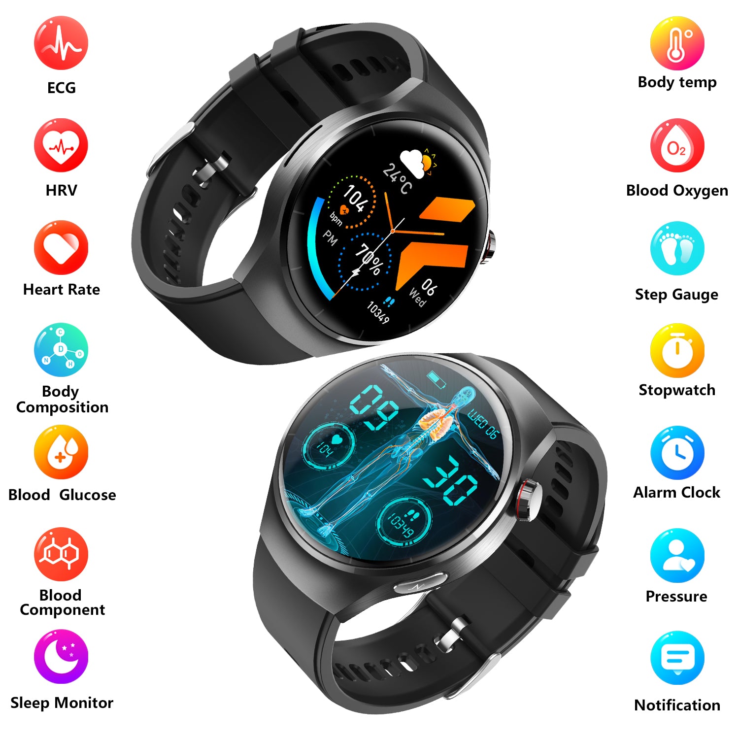 Fashion Smart Watch with Bluetooth calling, IPS display, heart rate monitoring, and IP67 waterproof design