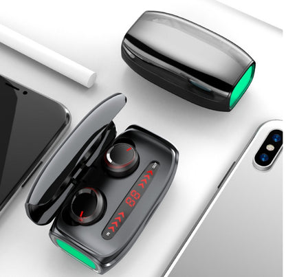 T11 Wireless Bluetooth Earbuds with Bluetooth 5.0, charging case, touch controls, and built-in microphone