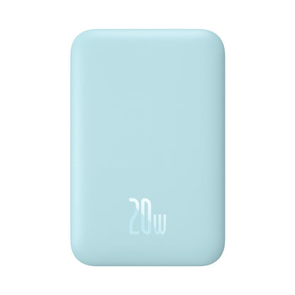 Magnetic Wireless Power Bank with up to 20W fast charging and magnetic wireless charging for compatible smartphones