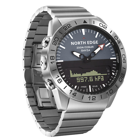 Outdoor Sports Smartwatch with luminous display, swimming-friendly design, and fitness tracking