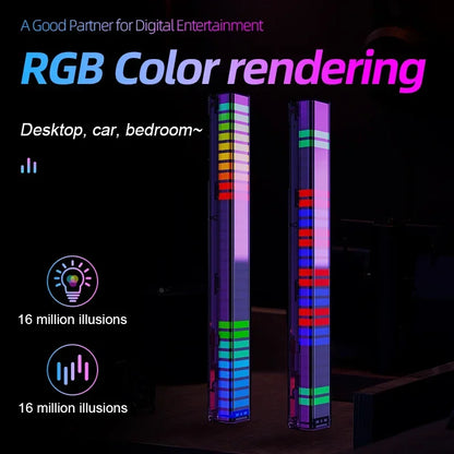 RGB Sound Pickup Lamp with multicolor LED music sync lighting for gaming rooms, parties, and vehicle decoration