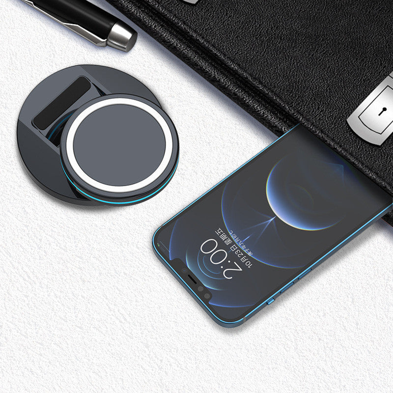 3-in-1 Magnetic Wireless Charger with foldable charging stand for compatible smartphones, earbuds, and smartwatches