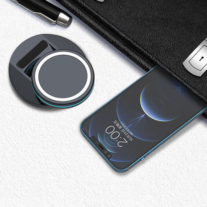 3-in-1 Magnetic Wireless Charger with foldable charging stand for compatible smartphones, earbuds, and smartwatches
