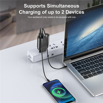 65W GaN Charger with USB Power Delivery fast charging for compatible smartphones, tablets, and laptops