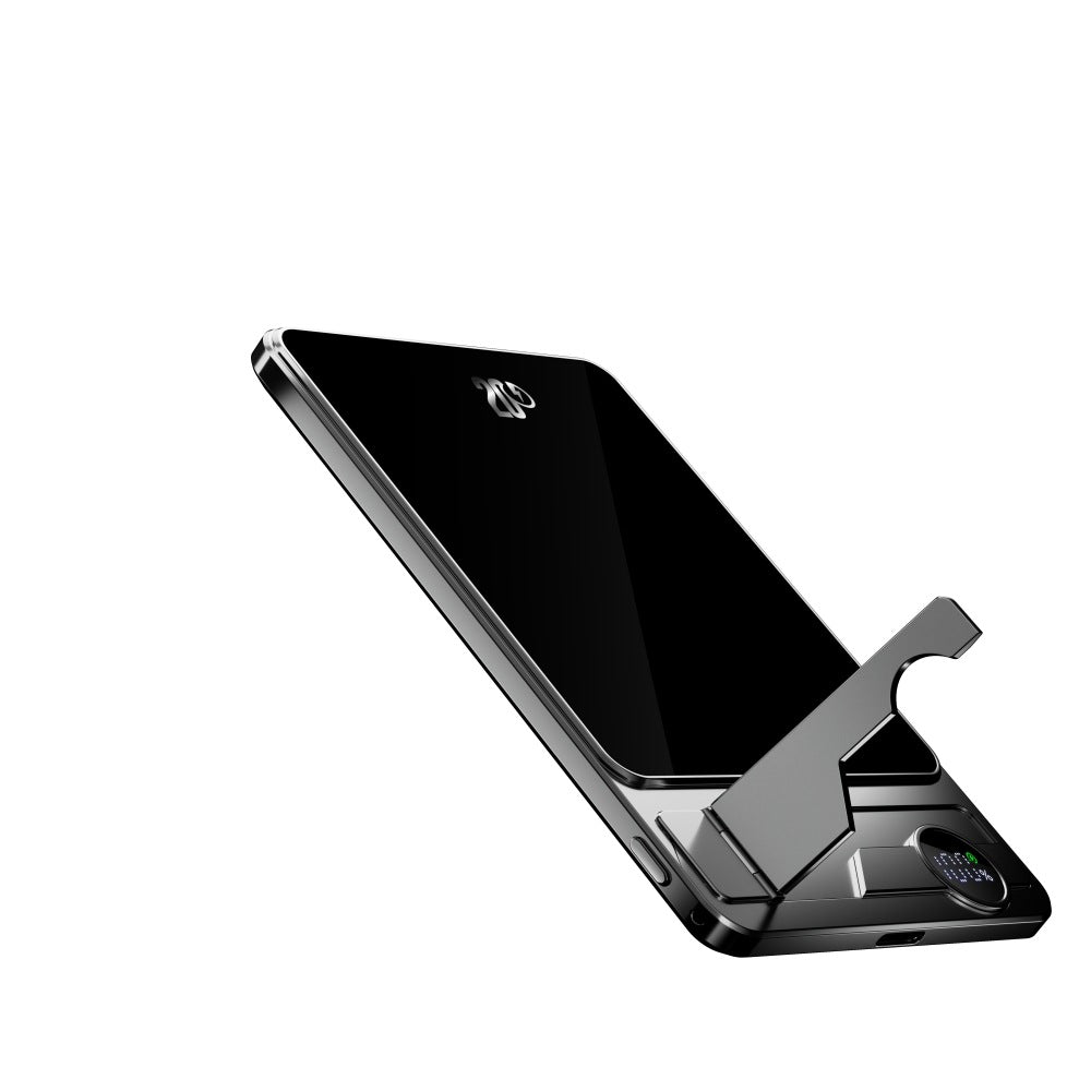 Ultra-Thin Magnetic Wireless Power Bank with portable wireless charging and magnetic alignment for compatible smartphones