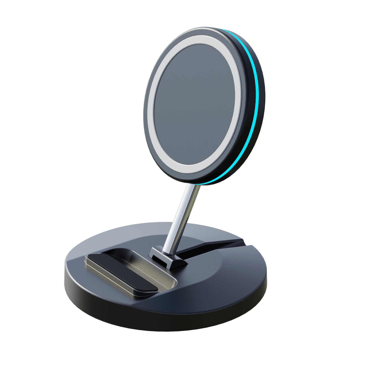 3-in-1 Magnetic Wireless Charger with foldable charging stand for compatible smartphones, earbuds, and smartwatches
