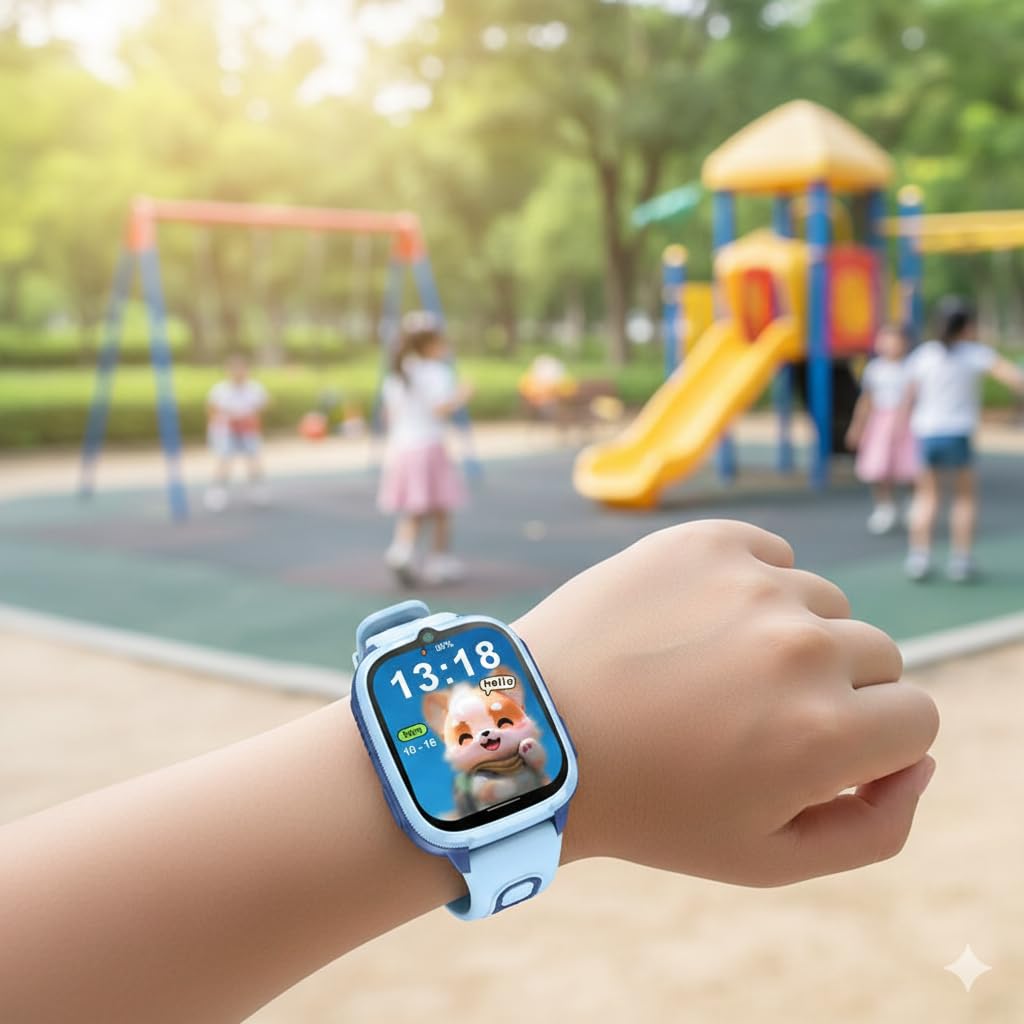 4G Kids Smartwatch with GPS tracking, video calling, SOS button, and waterproof design for children