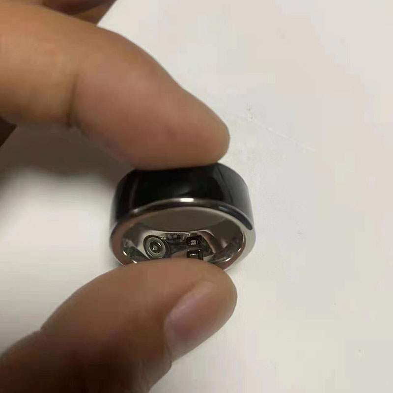 Smart Health Ring Bluetooth Black with heart rate monitoring and sleep tracking
