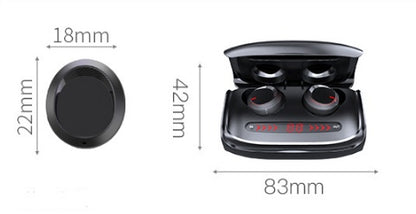 T11 Wireless Bluetooth Earbuds with Bluetooth 5.0, charging case, touch controls, and built-in microphone